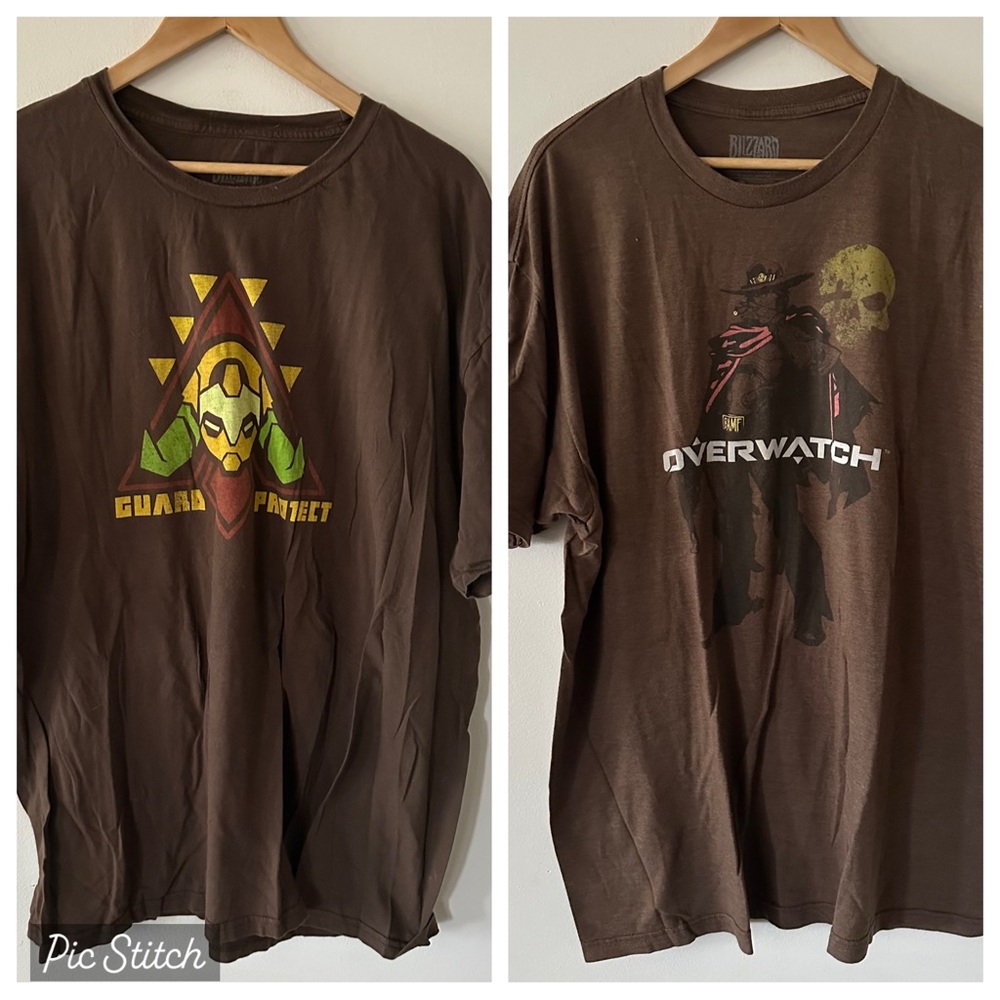 Bundle of 2 Overwatch graphic gamer tee shirts size 2XL (k4)